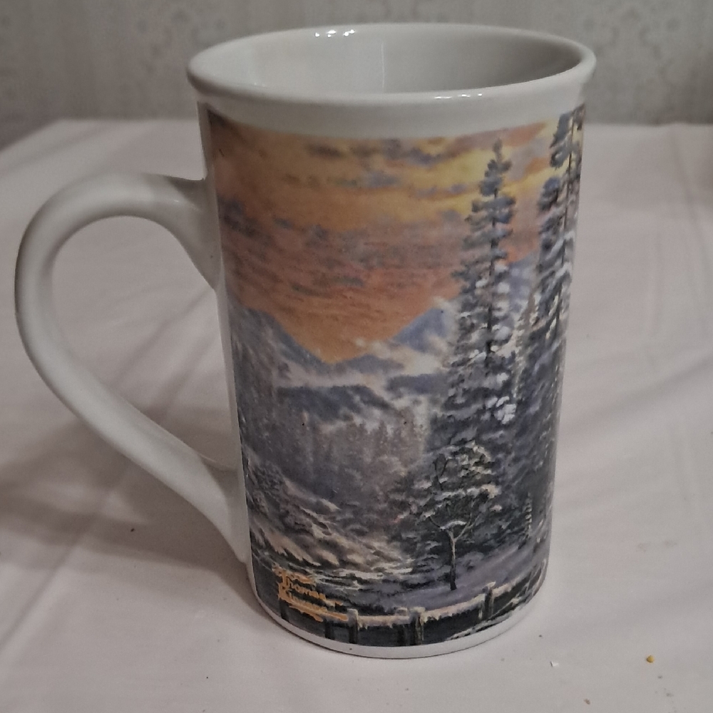 Thomas Kinkade Scenic Winter Landscape Mug